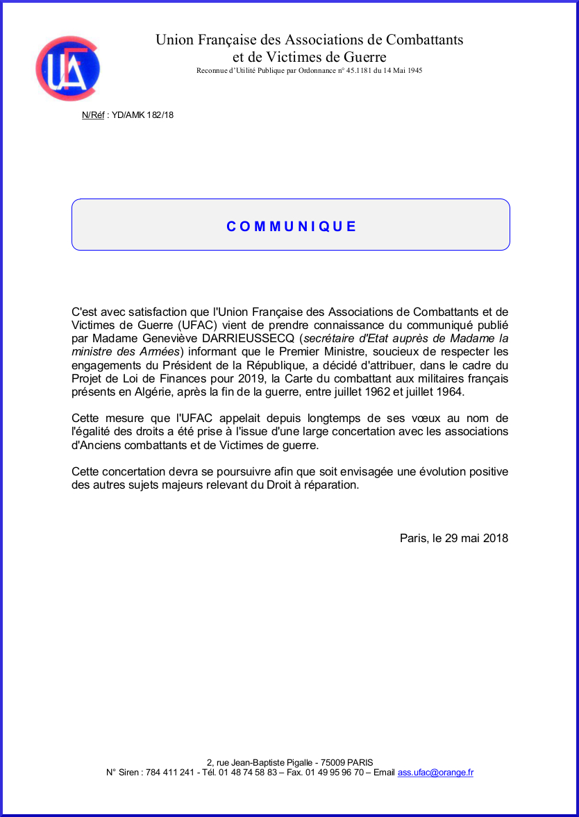 Attribution carte combattant 62 64